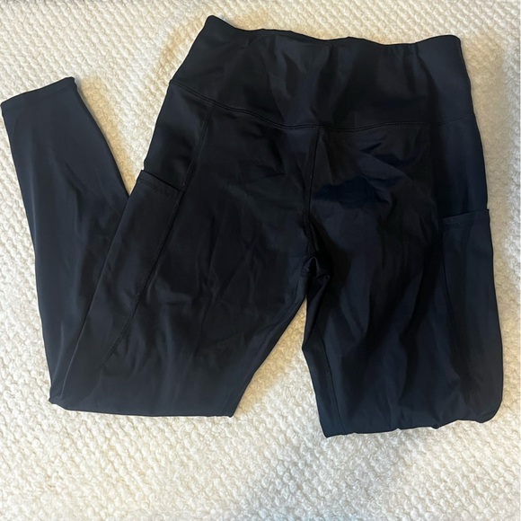 OUGES Pants - OUGES Womens Black Leggings Size Large Stretchy Athletic Work Out Pockets Active